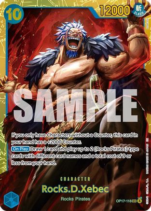 Rocks.D.Xebec - OP17-118 - Secret Rare (Pre-Order)