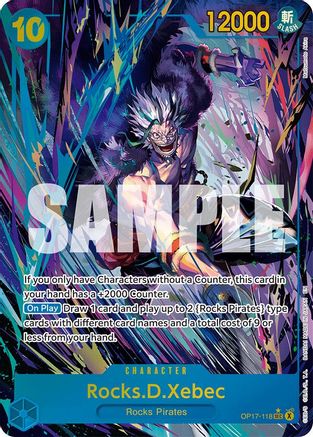 Rocks.D.Xebec (Alternate Art) - OP17-118 - Secret Rare (Pre-Order)