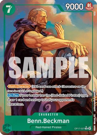 Benn.Beckman (Alternate Art) - OP17-027 - Rare
