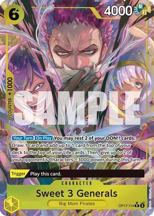 Sweet 3 Generals (Alternate Art) - OP17-114 - Rare