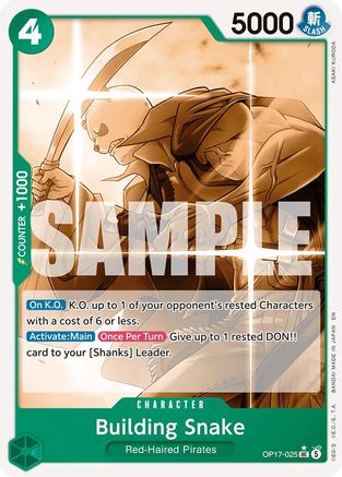 Building Snake (Pandaman Art) - OP17-025 - Uncommon (Pre-Order)