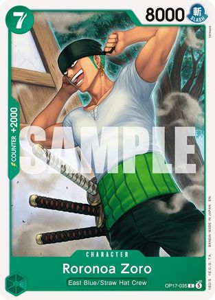 Roronoa Zoro (035) - OP17-035 - Common (Pre-Order)