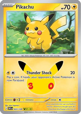 Pikachu - 023/128 - Pikachu Rare - Holofoil