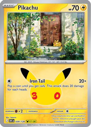 Pikachu - 039/128 - Pikachu Rare - Holofoil