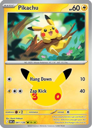 Pikachu - 041/128 - Pikachu Rare - Holofoil