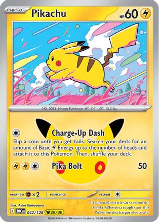 Pikachu - 042/128 - Pikachu Rare - Holofoil