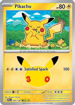 Pikachu - 050/128 - Pikachu Rare - Holofoil
