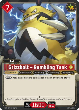 Grizzbolt - Rumbling Tank (TSR) -  ETD01-001TSR - TSR