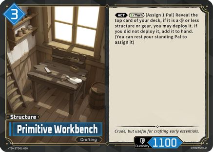 Primitive Workbench -  ETD01-020 - TD