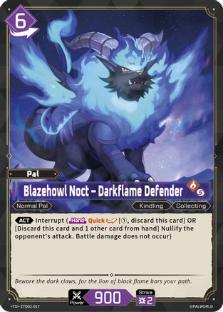 Blazehowl Noct - Darkflame Defender -  ETD02-017 - TD