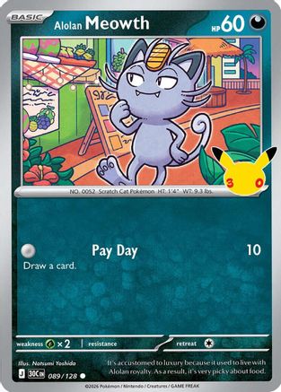 Alolan Meowth - 089/128 - Common - Holofoil