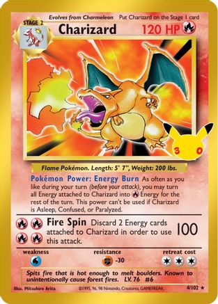 Charizard - 004/102 - Classic Collection - Holofoil