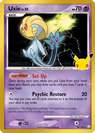 Uxie - 043/146 - Classic Collection - Holofoil