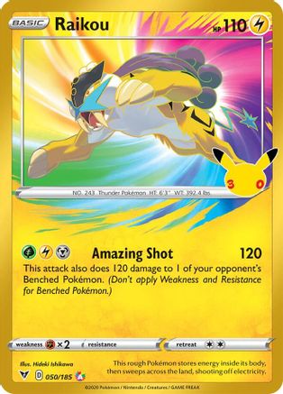 Raikou - 050/185 - Classic Collection - Holofoil