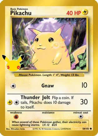 Pikachu - 058/102 - Classic Collection - Holofoil
