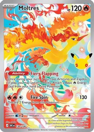 Moltres - 130/128 - Illustration Rare - Holofoil