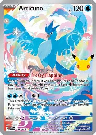 Articuno - 132/128 - Illustration Rare - Holofoil