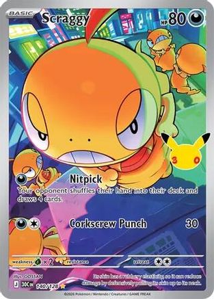Scraggy - 140/128 - Illustration Rare - Holofoil