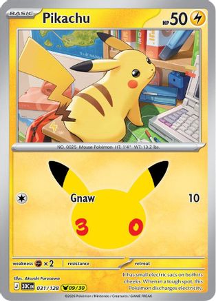 Pikachu - 031/128 - Pikachu Rare - Holofoil