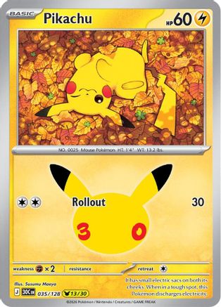 Pikachu - 035/128 - Pikachu Rare - Holofoil