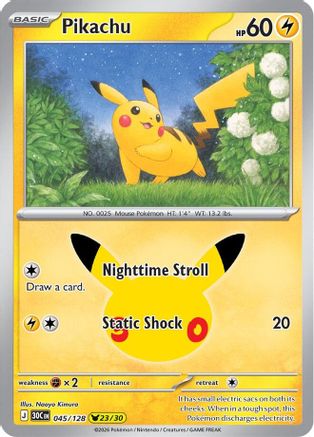 Pikachu - 045/128 - Pikachu Rare - Holofoil
