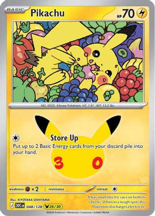Pikachu - 048/128 - Pikachu Rare - Holofoil