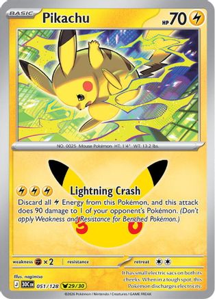 Pikachu - 051/128 - Pikachu Rare - Holofoil
