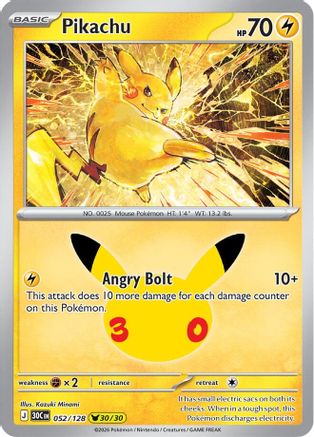 Pikachu - 052/128 - Pikachu Rare - Holofoil