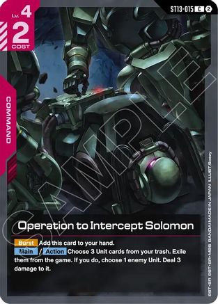 Operation to Intercept Solomon - ST13-015 - C