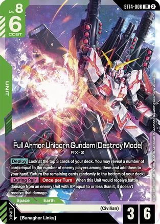 Full Armor Unicorn Gundam (Destroy Mode) - ST14-006 - LR