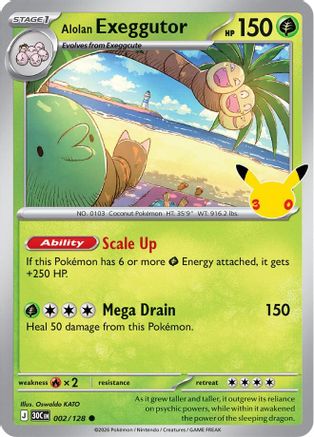 Alolan Exeggutor - 002/128 - Common - Holofoil