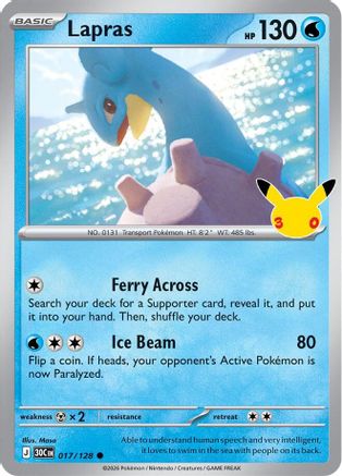 Lapras - 017/128 - Common - Holofoil