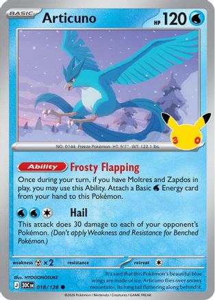 Articuno - 018/128 - Common - Holofoil