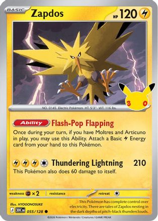 Zapdos - 055/128 - Common - Holofoil
