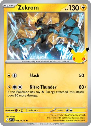 Zekrom - 056/128 - Rare - Holofoil
