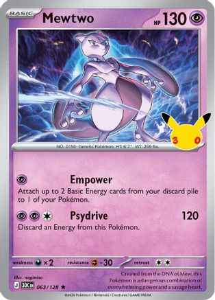 Mewtwo - 063/128 - Rare - Holofoil