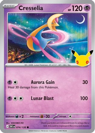 Cresselia - 074/128 - Common - Holofoil