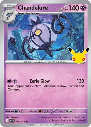 Chandelure - 075/128 - Common - Holofoil