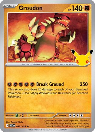 Groudon - 082/128 - Rare - Holofoil