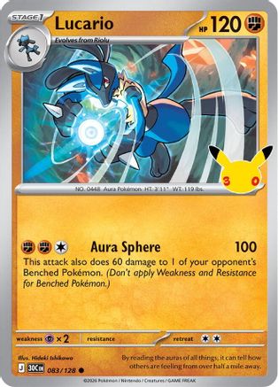 Lucario - 083/128 - Common - Holofoil
