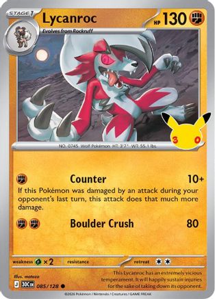 Lycanroc - 085/128 - Common - Holofoil