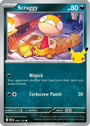 Scraggy - 094/128 - Common - Holofoil
