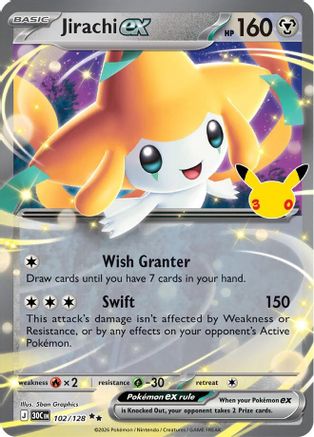 Jirachi ex - 102/128 - Double Rare - Holofoil