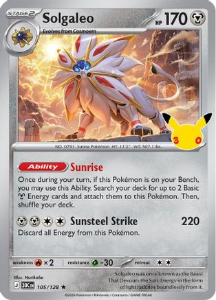 Solgaleo - 105/128 - Rare - Holofoil