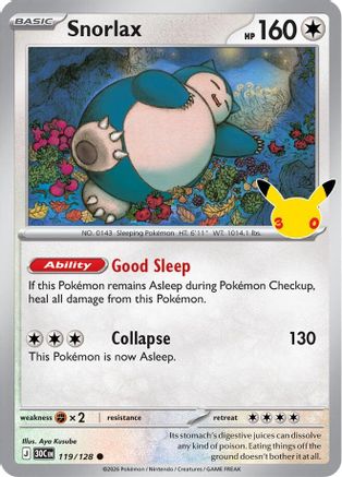 Snorlax - 119/128 - Common - Holofoil