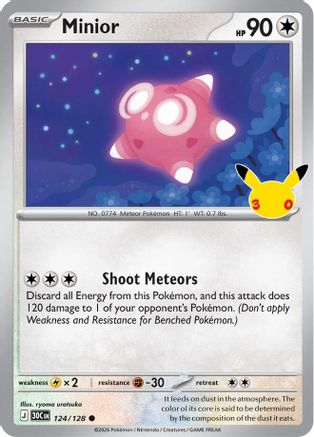 Minior - 124/128 - Common - Holofoil