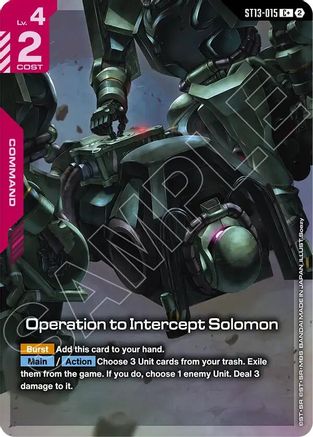 Operation to Intercept Solomon (C+) - ST13-015 - C+