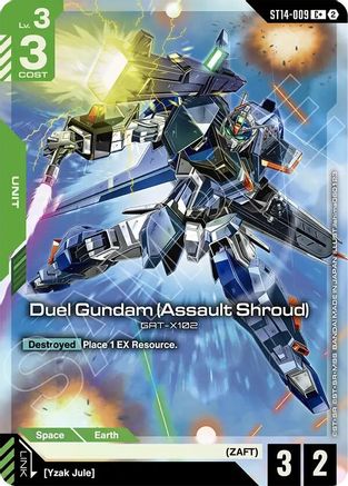 Duel Gundam (Assault Shroud) (C+) - ST14-009 - C+