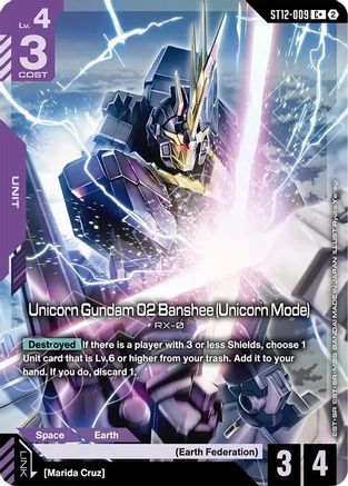 Unicorn Gundam 02 Banshee (Unicorn Mode) (C+) - ST12-009 - C+