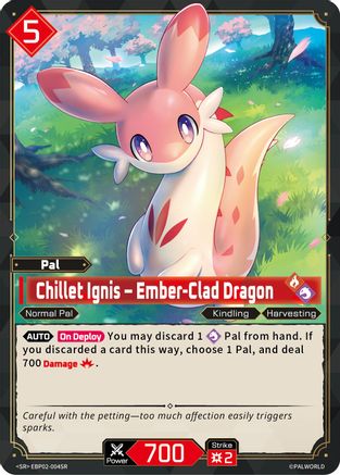 Chillet Ignis - Ember-Clad Dragon (SR) -  EBP02-004SR - Super Rare